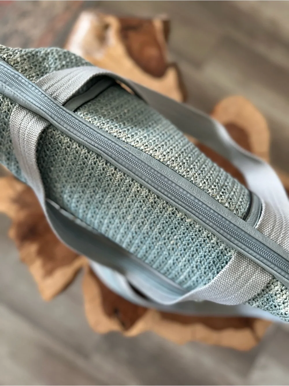 Jen & Co Light Blue Woven Tote Bag - Women